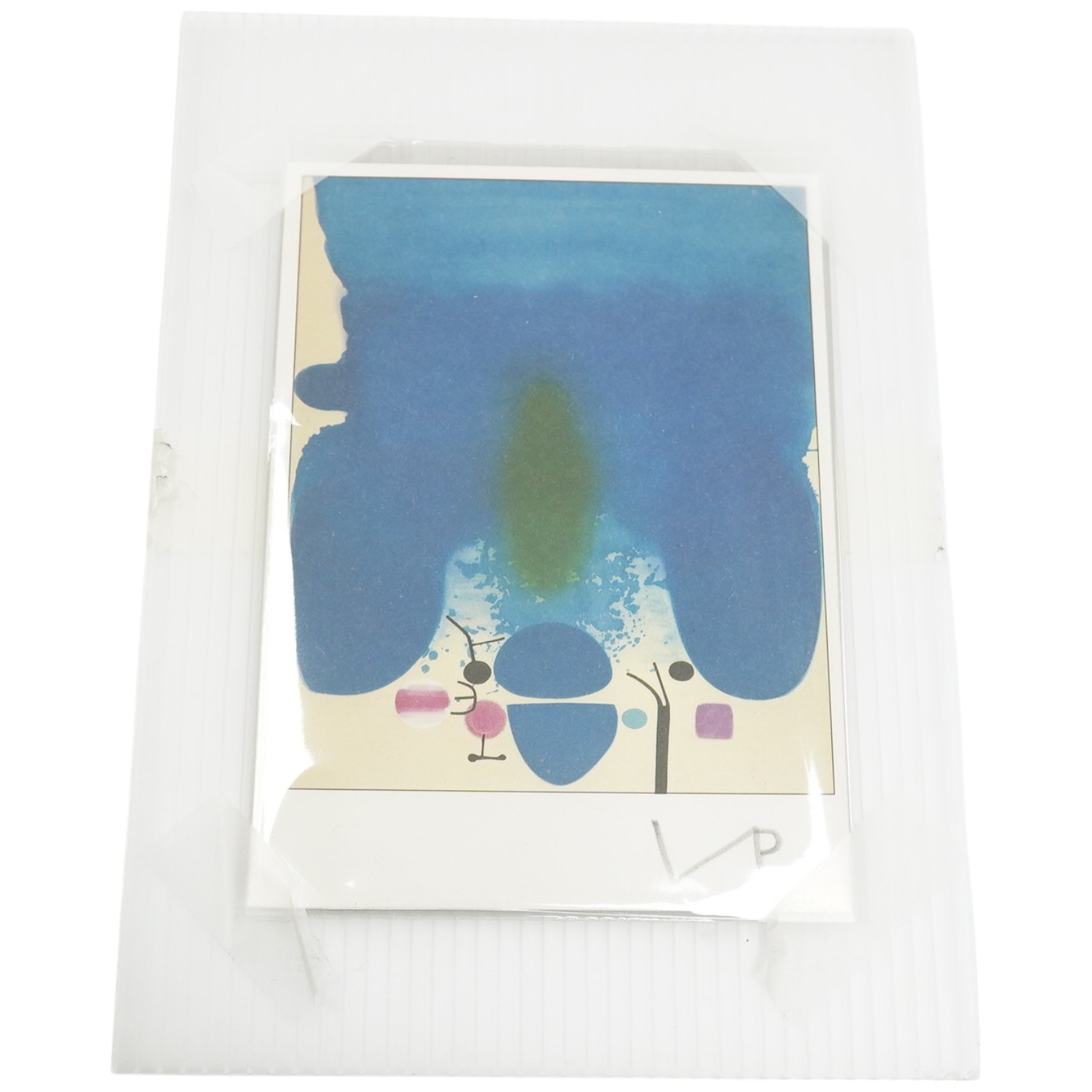 Victor Pasmore (1908-1998), colour print, 'Anxious moment', monogrammed in pencil, 16 x 11cm, unframed. Condition - good